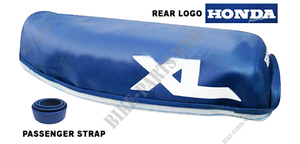 Housse de selle bleu Honda XL125R, XL200R avec sangle - HOCAP
